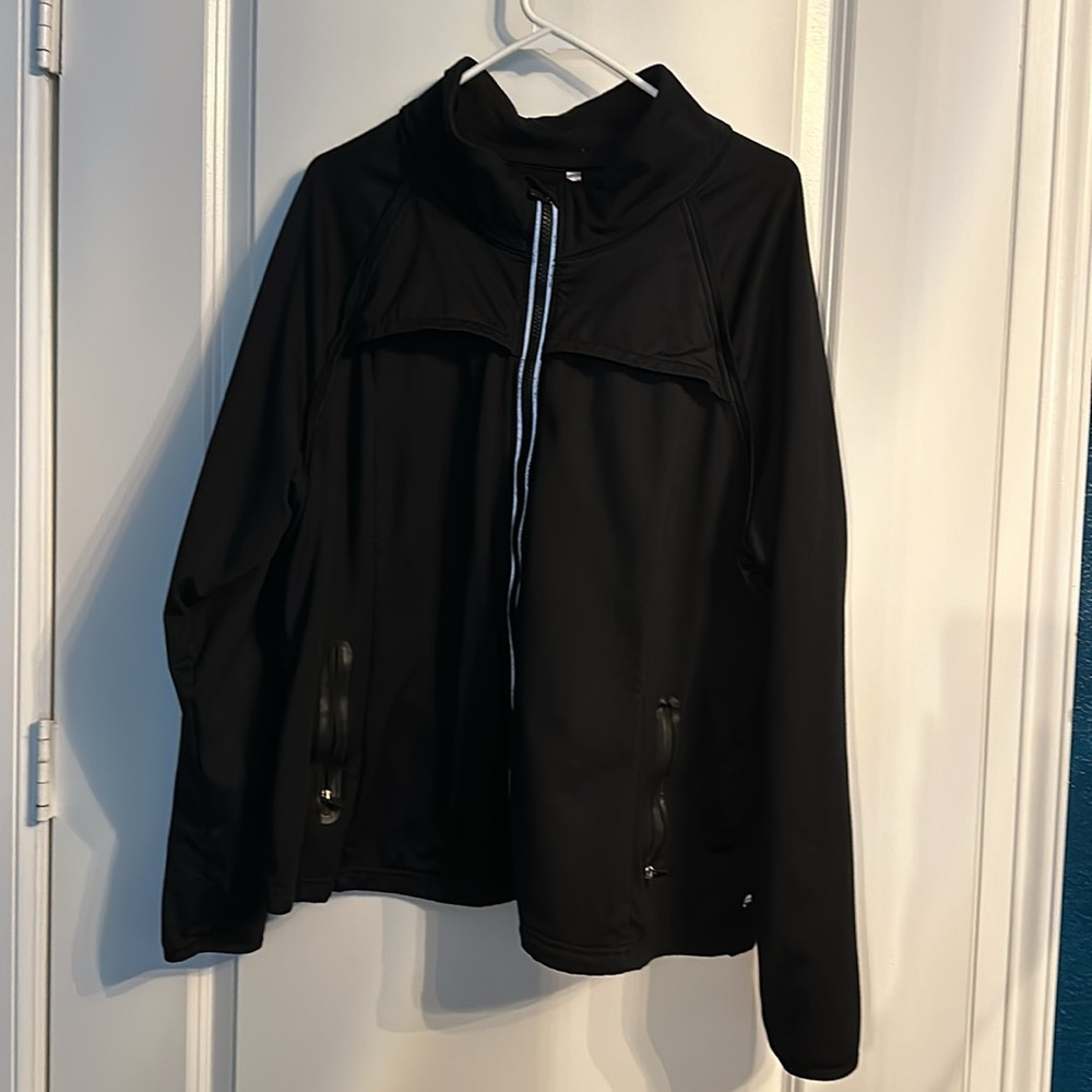 Fabletics Black Zip Jacket 2X